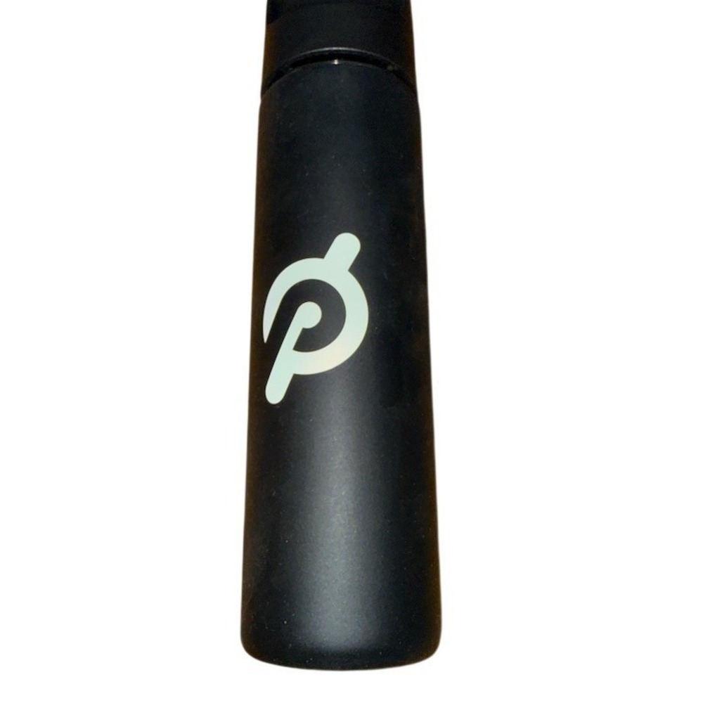 Peloton Glass Water Bottle Black Non-Slip Sleeve Lidded Gym Yoga cycling fitness